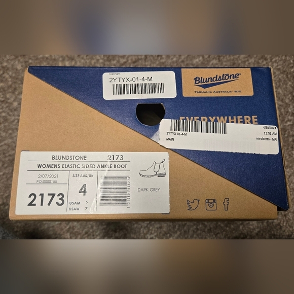 C - NIB Blundstone Chelsea boots 2173 dark grey - Picture 2 of 4